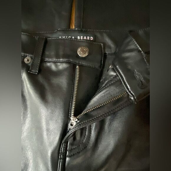 Veronica Berad Maera Extra High Rise Skinny Faux Leather Pants size 25 - Picture 14 of 14